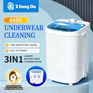 Cross-border Small <b>Mini</b> Semi-automatic 4.5kg Washing Machine for Household Dormitory Infant Underwear Elution Semi-automatic - Product Image 5