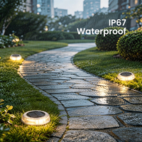Lampes solaires de jardin étanches IP67, 8 LED multicolores, pour allées extérieures, en acier inoxydable, garantie 3 ans, certifiées RoHS