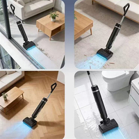 Machine à laver les sols multifonctionnelle à moteur sans balais, aspiration 7KPa-10KPa, aspirateur sans fil rechargeable, aspirateur humide et sec