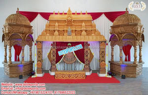 Magnífica Corona de Boda del Sur de la India, Mandap, la Mejor Corona del Sur de la India para Bodas, Mandap, Preciosa Corona Támil para Bodas, Mandap, Australia - Product Image 4