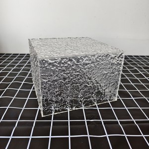 Support de présentation moderne en verre acrylique pour desserts et gâteaux avec texture ondulée pour mariage, fiançailles, pause thé - Product Image 5