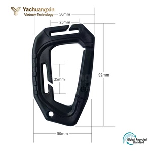 ตัวล็อคแบบ D-Ring อเนกประสงค์ น้ำหนักเบา ผลิตจากพลาสติกแบบสปริง  คาราไบเนอร์แบบคลาสสิกสำหรับสายรัด Molle - Product Image 4