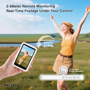 Écran de contrôle magnétique <span class=keywords><strong>pour</strong></span> selfie avec lumière d'appoint, écran IPS de 3,97 pouces <span class=keywords><strong>pour</strong></span> le vlogging, mise en miroir de la caméra arrière <span class=keywords><strong>pour</strong></span> iPhone et Samsung - Product Image 2