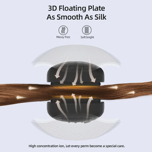 Plancha de Pelo Eléctrica LCD con Revestimiento de Goma 2 en 1, Rizador con Placas de Titanio Nano de Doble Voltaje, 1 Pulgada, Flotantes 3D, para Uso Doméstico y Hotelero - Product Image 2