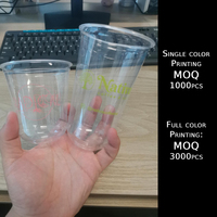 Gobelets en plastique jetables transparents en PET en forme de U, personnalisables, avec couvercles, pour boissons froides, vente en gros, 8, 10, 12, 14, 16, 18, 20, 24 oz