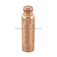 Bouteille d'eau en cuivre avec bouchon à vis, réutilisable, isolation thermique 3-8 heures, voyage, randonnée en plein air, design minimaliste