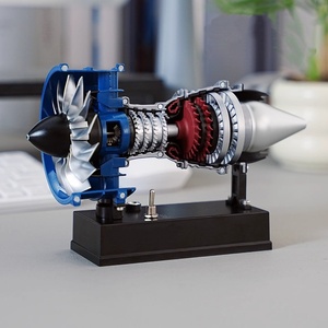 Tốt hơn sáng tạo cao mô phỏng hợp kim kim loại dân dụng máy bay động cơ mô hình trang trí bàn - Product Image 1