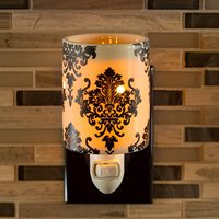 Diffuseur électrique mural en céramique pour cire fondue, bougies et huiles essentielles, avec veilleuse intégrée, fait main, parfum d'ambiance intense