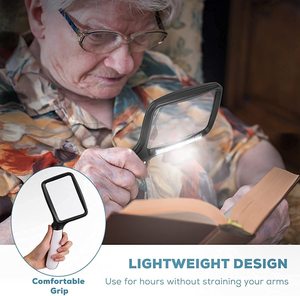 3X grande <span class=keywords><strong>loupe</strong></span> de <span class=keywords><strong>lecture</strong></span> <span class=keywords><strong>rectangulaire</strong></span> avec lumière, <span class=keywords><strong>loupe</strong></span> de <span class=keywords><strong>lecture</strong></span> pliable avec lumière <span class=keywords><strong>pour</strong></span> les personnes âgées, journal, livres - Product Image 4