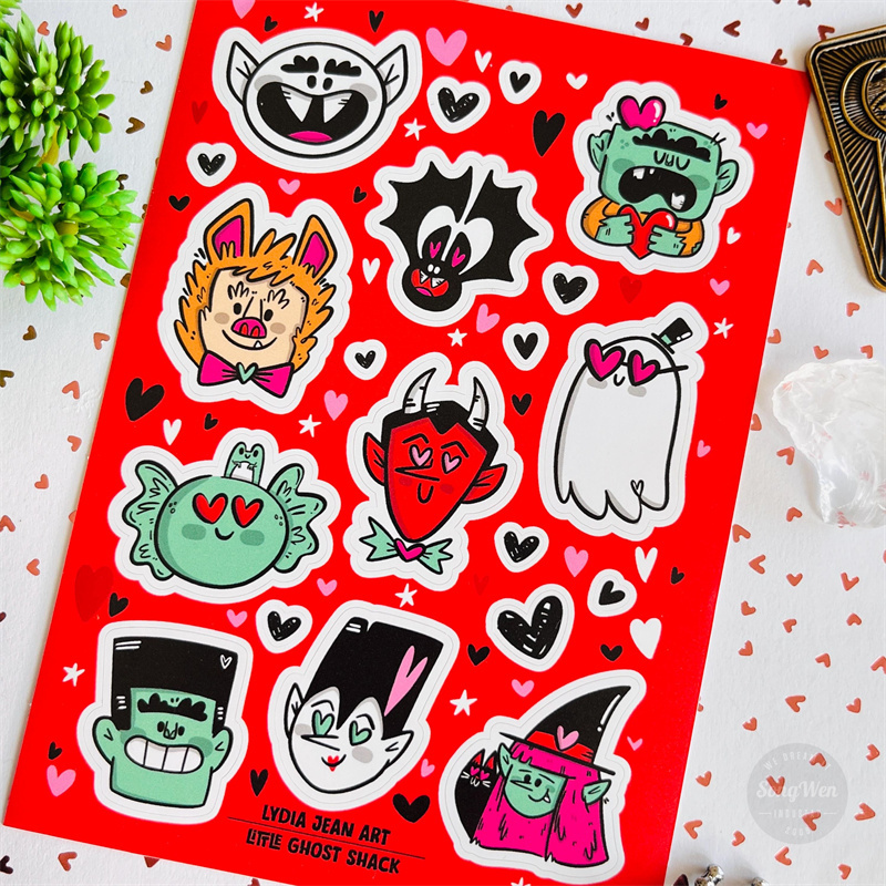 hoja de pegatinas personalizada