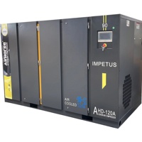 Compresseur d'air à vis rotatif à faible bruit, refroidi par air, 220V/460V, triphasé, 60Hz, 110KW/150HP, 15,3-21m/min, moteur IE3