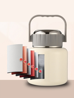 Thermos alimentaire de luxe anti-fuite en acier inoxydable 316, conteneur alimentaire isolé sous vide pour enfants et adultes