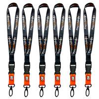 Cordon de sécurité personnalisé avec sangle en nylon épais Cordon tissé en jacquard promotionnel avec logo personnalisé bon marché pour sérigraphie