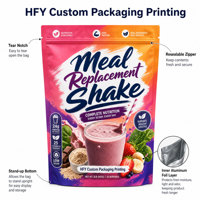 Sachets Doypack personnalisés pour poudre de substitut de repas, sachets d'emballage pour poudre de thé au lait et snacks, mini-sachets d'essai en aluminium pour petits emballages