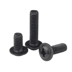 Tornillo de arandela de cabeza plana redonda Chapado en negro galvanizado de acero al carbono Pwm con rosca de Teet de máquina de tornillo pequeño electrónico <span class=keywords><strong>Meson</strong></span> - Product Image 1