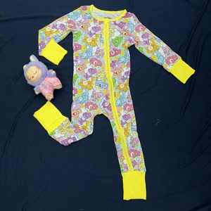 竹製ベビーパジャマ 長袖ジッパーロンパース服 竹製ジッパー付きベビー子供用スリーパー ジッパー付き服 - Product Image 4