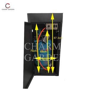 Plateau en acier avec foyer à 4 verres pour l'extérieur avec interrupteur de sécurité d'allumage électronique foyer de chauffage de Patio autoportant - Product Image 4