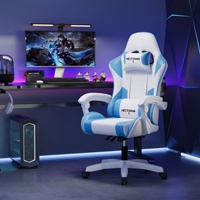 Chaise de Gaming E-sport en Cuir PU Pivotante Ergonomique avec Accoudoirs Réglables Design Moderne et Simple pour Bureau, Maison, Cybercafés, Streamers