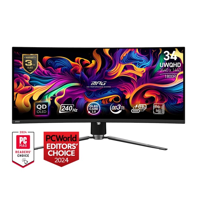 For for MPG 341CQPX QD-OLED 240Hz 0.03ms GTG DCI-P3 99% 3440x1440 (UWQHD) 1800R HDR 21:9 Anti-Reflection Surface Gaming Monitor
