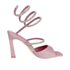 24712 sandali argento con cinturino alla caviglia alla moda punta aperta tacco quadrato con zeppa superiore in pelliccia per feste matrimoni Outdoor abbigliamento estivo - Product Image 4