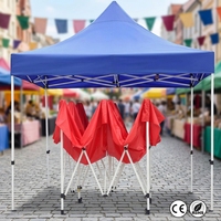 Tente de réception blanche 3x3m 3x6m avec structure en acier imperméable et bâche en PVC monocouche pour expositions et événements en extérieur