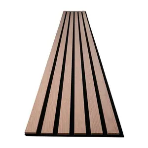 21mm MDF Wooden Strip Sound-absorbing Board PET Acoustic Panels For Wall