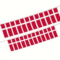 Lot de 20 fanions danois en polyester de 5,5x8 pouces pour décorations d'événements sportifs en intérieur et en extérieur