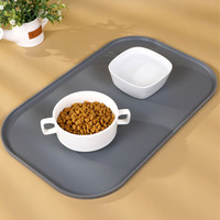 Tapis de Nourrissage pour Animaux de Compagnie en Silicone Moderne Personnalisé, Imperméable, Anti-Déversement, avec Bord Surélevé, Résistant aux Hautes Températures, Certifié FDA