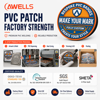 AWELLS Badge 3D en PVC sur mesure, logo personnalisé, patch en caoutchouc personnalisé pour marquer votre empreinte sur les vêtements et les accessoires de sacs
