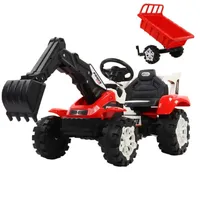 Büyük çocuklar arabalar elektrikli binmek satılık 12v oyuncak arabalar çocuklar için sürücü arka kova buldozer traktör araba