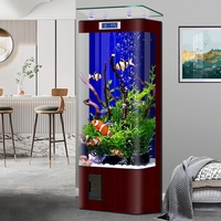 Aquarium de Luxe Intelligent 2026 pour Poissons Rouges avec Pompes à Air, Verre Écologique Vertical Ultra-Silencieux pour Salon