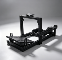 Cockpit de simulateur de course pliable universel, kit de cockpit de simulateur en alliage d'aluminium 4080 pour jeux vidéo PS4 PS5 PC