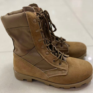Bottes tactiques hautes en daim marron coyote HPB910, à lacets, toutes saisons, durables, pour l'extérieur, en gros - Product Image 3