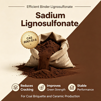 Agente Ligante Lignosulfonato de Sodio, Ligante Eficiente para Briquetas de Carbón y Cerámica CAS 8061-51-6