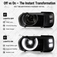 Paires de phares LED DRL améliorés compatibles Nissan Terrano R50 1999-2002, Plug&Play, phares avant modifiés, remplacement direct