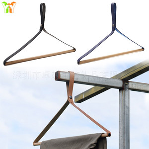 In stock: Detachable PU leather clothes rack for outdoor camping, creative retro display clothes rack for clothing stores, and - Product Image 4