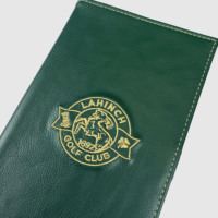 Sublimazione LOGO PU in pelle Golf segnapunti titolare del libro ripiegata copertina durevole Golf segnapunti titolari
