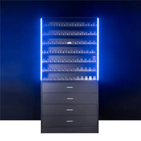 Étagère de présentation pour cigarettes en bois grainé pour magasin de tabac, unité de présentation, meuble à tiroirs, support, étagère