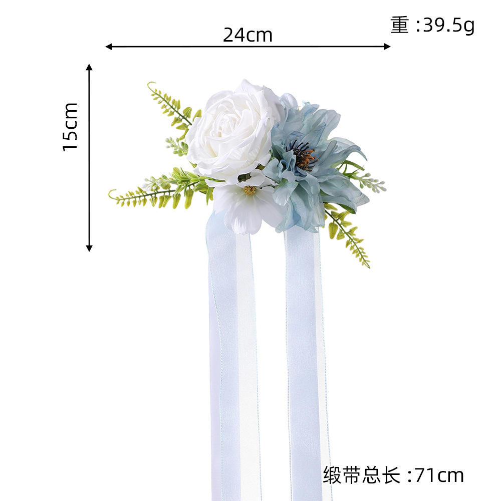 ดอกไม้ข้อมือสีแดงขนาดใหญ่