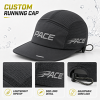 Casquettes et chapeaux unisexes personnalisés pour le sport et le plein air, légers, à séchage rapide, 5 panneaux, pour le camping, le surf et la course à pied, vente en gros