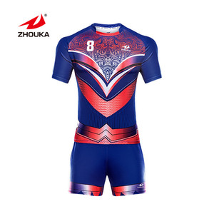 Print your own sublimation T-shirt for rugby 100% polyester shirt and shorts - Product Image 6