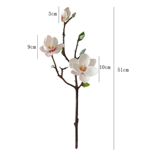 Nuevo tacto Real simulado EVA <span class=keywords><strong>Yulan</strong></span> arte Artificial <span class=keywords><strong>Magnolia</strong></span> para el hogar boda escenario carretera guía decoración arreglo floral - Product Image 5