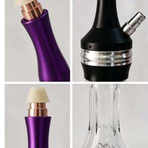 Juego de Hookah de Vidrio Transparente con Manguera de Aluminio, Pipa de Agua Moderna para Salón, Bar y Uso Doméstico - Product Image 5