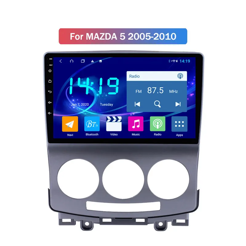 9 pulgadas QLED 4G + 64G Android 12 Radio del coche reproductor de DVD para Mazda 5 2005-2010 GPS Glonass navegación Audio Video