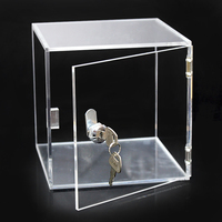 Benutzer definierte transparente Acryl Aufbewahrung sbox Internet Celebrity Square Cabinet Plexiglas Fabrication Services Staub dichtes Schloss Display