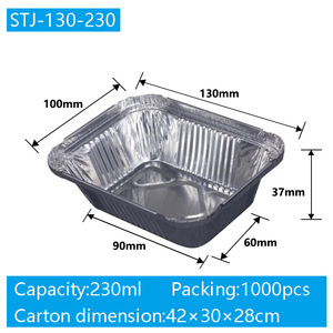 Bandeja de comida de papel de aluminio en forma de rectángulo al mejor precio con tapa para contenedor de calidad para llevar - Product Image 6