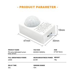 Ac220v 40 Wát <span class=keywords><strong>T8</strong></span> Đèn ống chuyên dụng của con người hồng ngoại IR cảm biến chuyển động & vị trí Detector cơ thể con người hồng ngoại mô-đun chuyển động - Product Image 2