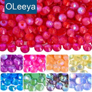 Cristales de Cristal de Imitación de Diamante OLeeya SS6-SS30 Luminosos, 1440 Piezas, Brillan en la Oscuridad, Base Plana, Sin Fijación en Caliente, para Decoración de Uñas - Product Image 3