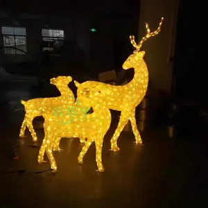 Led3 Family Reindeer Christmas Outdoor Decoration Waterproof Motif Light