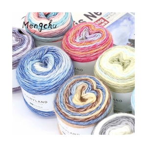 Sợi Len Bồng Bềnh Sợi Len Merino Mềm Mại Trung Quốc Cuộn Crochet Sợi Bông Chuyển Màu Acrylic Bóng Nhiều Màu Giá Rẻ - Product Image 3